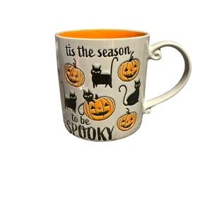 Halloween Cat and Pumpkin Mug